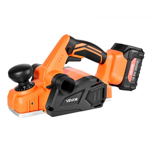 

VEVOR Pialla a Mano Universale Regolabile Larghezza di Taglio 82 mm Pialla Elettrica Manuale per Legno da 15000 giri/min con Batteria al Litio da 4,0 Ah e 18 V, per la Lavorazione del Legno