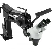 VEVOR Microscopio Stereoscopico 7X-4.5X Microscopio con Doppio Braccio Specchio WF10X 20MM per Strumenti di Gioielleria
