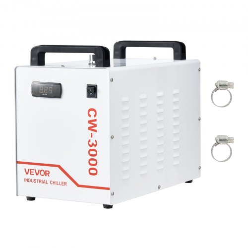 

VEVOR Refrigeratore d'Acqua Industriale per Macchina per Incisione Laser CW-3000, Sistema di Raffreddamento ad Acqua Industriale per Incisione e Taglio Laser da 65W, Capacità 9 L, Portata Max 10 L/min