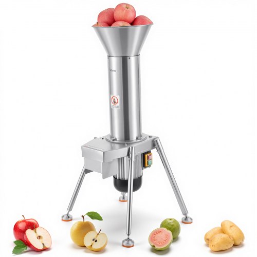 

VEVOR Mulino per Frutta Spremiagrumi 1100 W, Macchina per Lavorazione della Frutta Capacità di 164 kg/h per Pera Mela Ananas Materiale in Acciaio Inox 304, Tritafrutta Elettrico da Pavimento