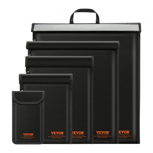 

VEVOR Faraday Borsa, Set da 4 Borse Faraday per Laptop 430 x 381 mm, Tablet 33 x 26 cm, Telefono 20 x 12 cm, Radio 27 x 20 cm, Supporto Ignifugo Blocco Segnale, Borsa Faraday Antifurto e Anti-hacking