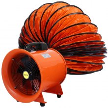 Ventilatore Industriale Portatile 300mm/12pollici con Tubo Flessibile PVC 5m