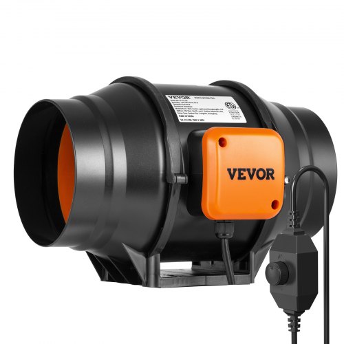 

VEVOR Ventola per Condotto in Linea 306 x 255 x 212 mm Ventola di Scarico Silenziosa con Regolatore Velocità Variabile, Motore CA, per Booster Raffreddamento, Tende Coltivazione, Coltura idroponica