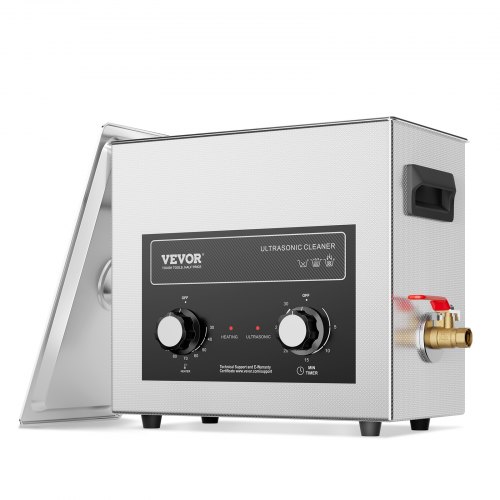 

VEVOR Pulitore ad Ultrasuoni 6L con Timer Riscaldante Cestello, Macchina Digitale a Cavitazione Sonica, Pulitrice Ultrasuoni 180 W per Strumenti di Orologi, Occhiali, Monete, Utensili Metallici
