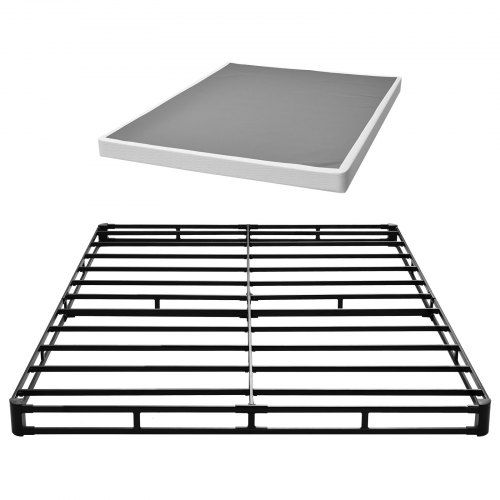 

VEVOR Struttura in Metallo per Letto Matrimoniale, con Scatola Primavera e Rivestimento in Tessuto Lavabile per Letti Matrimoniali, Base Materasso 102 mm, Capacità 1587 kg 2010 x 1510 x 102mm