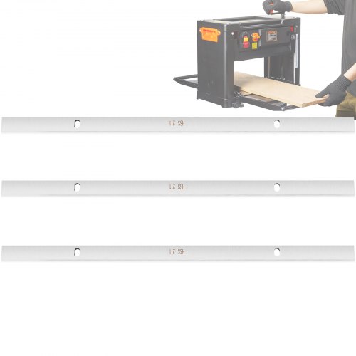 

VEVOR Set di Lame 3 Pezzi per Pialla a Filo Spessore di Legno da Banco in HSS 33cm, Set Lame da 3 Pezzi per Pialla Filo Spessore di Legno da Banco in Acciaio 32-33cm, Lame per Pialla in Materiale HSS