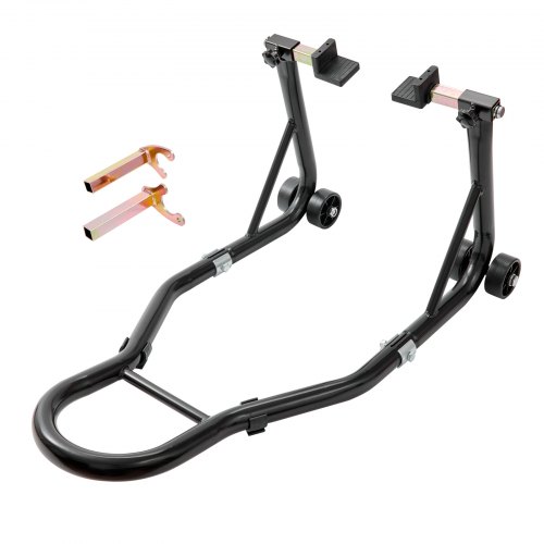 

VEVOR Cavalletto per Ruote Posteriore per il Sollevamento della Moto Bici Garage Capacità Carico Max. 390kg, Cavalletto Supporto per Moto Bici da Officina Adatto Testa della Forcella a Doppia U + L