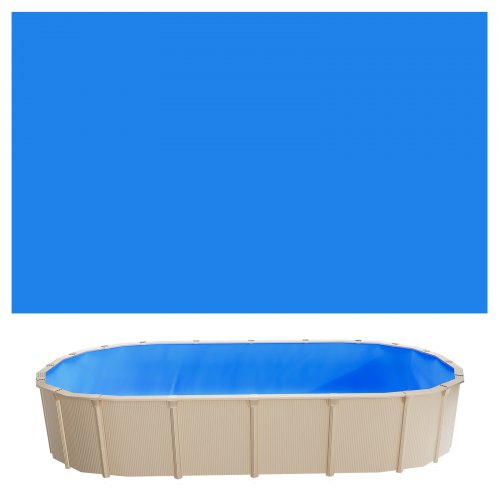 

VEVOR Liner per Piscina Ovale 360 x 623 cm con Bordo a Incastro, Rivestimento Interno in Vinile Resistente per Piscina Fuori Terra, Altezza Parete 120 cm, Toppe di Riparazione, Installazione Facile