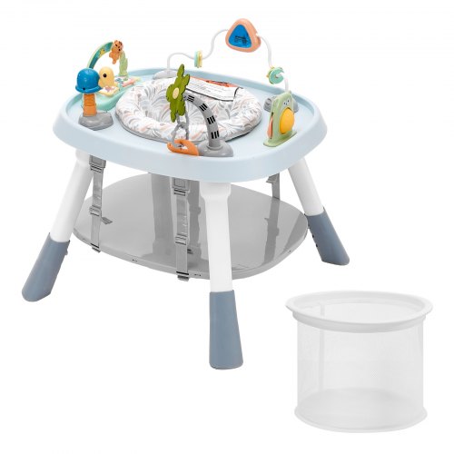 

VEVOR Centro Attività per Bambini, Sedile Girevole a 360° Centro Giochi Interattivo, Altezza Regolabile, Castello Gonfiabile, Tavolo da Gioco per Bambini Piccoli con Giochi per Sviluppo, 6 Mesi in Su