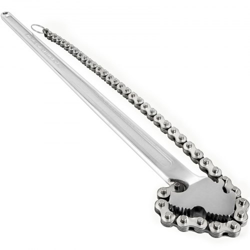 

VEVOR Maniglia per Chiave a Catena 610mm Catena 560mm, Chiave per Tubi in Acciaio al Carbonio, Adatta per Riparazione Serbatoio Benzina, Impianti Idraulici Domestici, Officina Garage