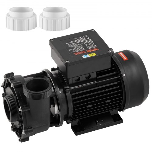 

VEVOR Pompa per spa a 2 velocità, Frame 56, Pompa per spa vasca idromassaggio a doppia velocità, 1600 W / 39 m³/h / 15 m, 400 W / 19 m³/h / 3,9 m, Interfaccia rotante a 90° per idromassaggio