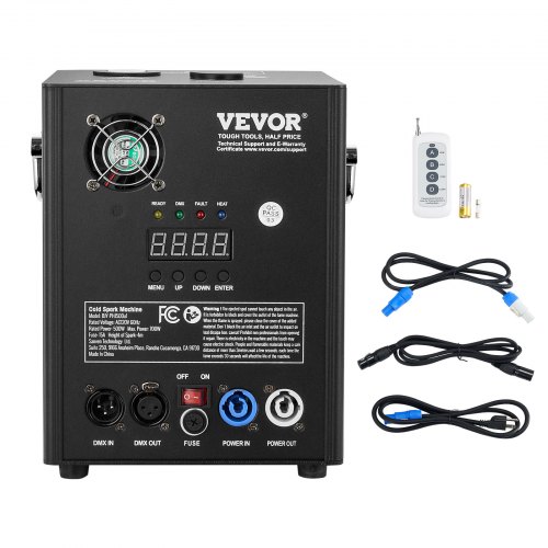 

VEVOR Macchina per scintille 500 W Macchina in lega di alluminio Regolatore DMX Regolabile 2-4m 7 min per ricarica Ideale per matrimoni, spettacoli DJ, feste