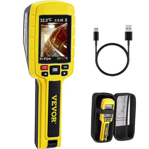 

VEVOR Termocamera ad Infrarossi Portatile ad Alta Risoluzione IR 3600, Fotocamera Termica a Infrarossi Portatile con Schermo LCD da 2,8 Pollici per Settori dell'Ispezione Domestica, Antincendio
