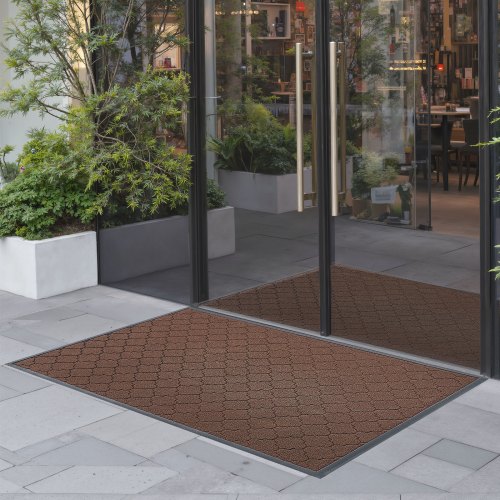 

VEVOR Zerbino per Porta d'Ingresso, 1194 x 889 mm, Zerbino Commerciale, Tappeto Moderno ed Elegante con Supporto, Tappeto Industriale Lavabile Resistente per Ingresso, Corridoio, Marrone