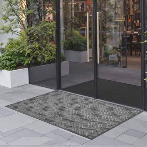 

VEVOR Zerbino per Ingresso, 1562 x 914 mm, Tappetino Commerciale per Interni ed Esterni, Tappeto con Supporto, Tappeto Elegante d'Ingresso Lavabile Resistente per Corridoio, Balcone, Grigio