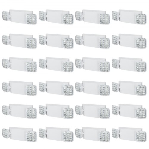 

VEVOR 24 Pezzi di Luce Commerciale, 3 W, Illuminazione Emergenza LED con Batteria di Backup 180 min, Testa Quadrata Regolabile, Montaggio a Soffitto o a Parete per Interruzioni di Corrente Bianchi