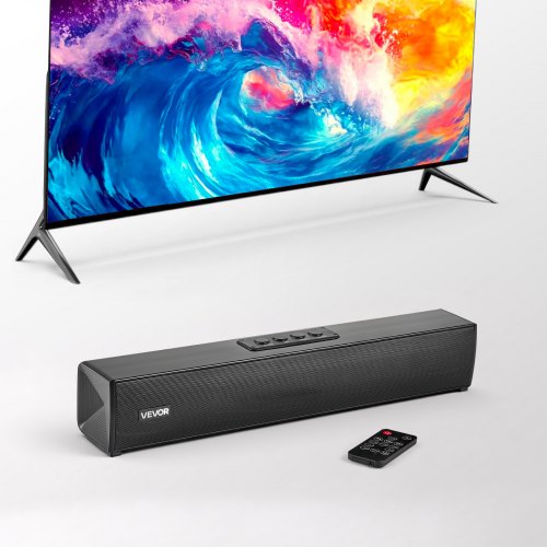 

VEVOR Soundbar per Smart TV, 2.0 Canali, Altoparlanti TV Compatti da 450 mm per Proiettore, Connessione Bluetooth AUX, Telecomando, Sistema Audio Surround da 80 W per PC Home Theater Audio