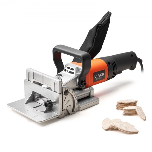 

VEVOR Fresatrice a Lamelle 760W 5,9A 11600 giri/min, Tacca di Posizionamento a 45° con Sacchetto per Polvere, Fresatrice Biscottatrice Angolo Profondità Regolabile, Lavorazione del Legno