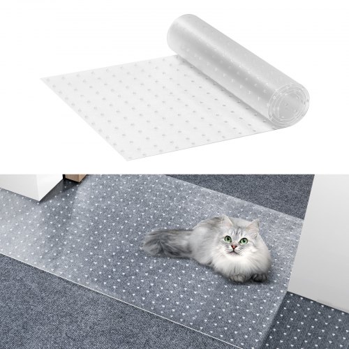 

VEVOR Tappetino Protettivo per Animali Domestici 1097 x 380 mm PVC Antigraffio Tappeto Porta per Animali, Tappetino Antiscivolo Antigraffio, Tappo Antigraffio per Tappeti in plastica Facile Tagliare