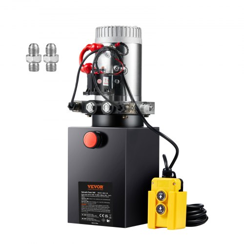 

VEVOR Pompa Idraulica CC 12V Capienza ca. 9,5 L Centralina Idraulica ad Azione Doppia Flusso d'Olio ca. 3,44 L/min Pressione Massima di 22 MPa, Pompa per Montacarichi Auto Camion Rimorchio da Garage