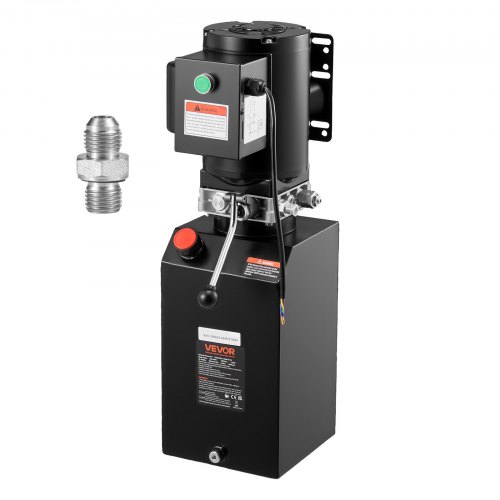 

VEVOR Pompa Idraulica CA 220 V, Centralina Idraulica a Semplice Effetto Portata Olio 6,3 L/min, Pressione di Scarico max. 22 MPa per Autocarri con Cassone Ribaltabile, Elevatore, Auto