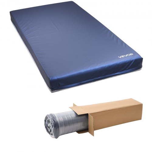 

VEVOR Materasso per Letto Ospedaliero in Schiuma a Doppio Strato, Capacità 226,8 kg, con Ridistribuzione della Pressione, Impermeabile per Case di Cura e Assistenza Domiciliare, 2030 x 914 x 153 mm