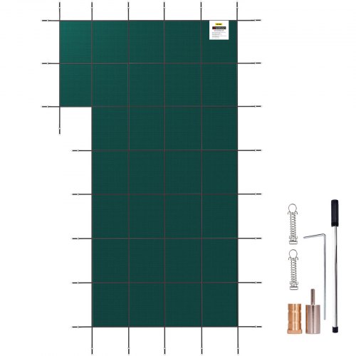 

VEVOR Copertura per Piscina in Polipropilene Rettangolare 5,49 x 10,36m da Inverno con Bulloni in Ottone, Telone Copertura da Inverno 25,5 kg Piscina Interrata Esterna con Molla di Tensione Bulloni