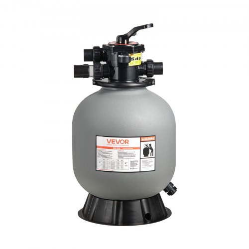 

VEVOR Pompa Filtro a Sabbia Sistema di Filtraggio a Sabbia per Piscine Fuori Terra Portata max. 40 GPM/151,4 LPM, Valvola Multiporta a 7 Vie, Controlavaggio, Risciacquo, Ricircolo, Scarico