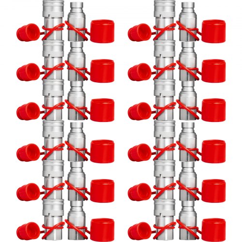 

VEVOR Attacco rapido idraulico 1/2" Corpo Accoppiatore idraulico 1/2" NPT Attacco rapido Attacco rapido 2 coppie Attacco rapido idraulico 27,6 MPa 12 coppie