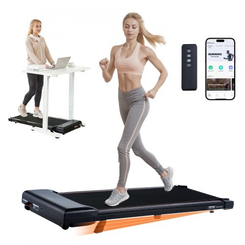 

VEVOR Tappetino da Passeggio Carico di 120 kg Macchina da Corsa per Camminare da Scrivania con Inclinazione, Tappetino da Passeggio Portatile per l'Ufficio con Telecomando, Schermo LED, Bluetooth