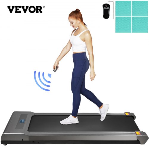 

VEVOR Tapis Roulant da Scrivania a Correre Camminare 220V 500 W, Tapis Roulant sotto Piano con Telecomando Senza Corrimano, Macchina da Passeggio Cintura da Piedi 1120x360x1,4 mm per Casa e Ufficio