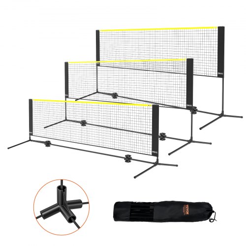 

VEVOR Set Rete da Badminton Tennis Set Rete Portatile Pallavolo Esterno 302cm