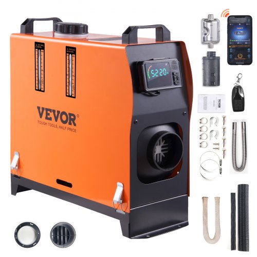 

VEVOR Riscaldatore d'Aria Diesel All-in-One per Auto Camper Camion RV 12V 5KW Temperatura Regolabile 8℃-36℃ Controllo Bluetooth, Riscaldatore da Parcheggio per Auto Consumo di Carburante 0,16-0,52L/h