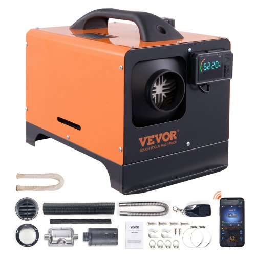 

VEVOR Riscaldatore d'Aria Diesel All-in-One per Auto Camper Camion RV 12V 8KW Temperatura Regolabile 8℃-36℃ Controllo Bluetooth, Riscaldatore da Parcheggio per Auto Consumo di Carburante 0,16-0,62L/h