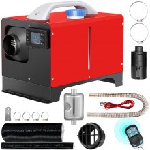VEVOR Riscaldatore ad Aria Diesel, 5KW Riscaldamento da Parcheggio, 12V Riscaldatore All in One con Uscita d'Aria Singola, Riscaldatore Diesel per Camion Barca Autobus con Interruttore LCD Telecomando