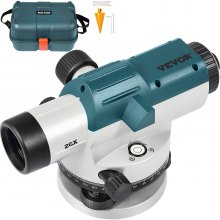 VEVOR Kit di Livello Ottico 26X Livella Ottica Automatica Impermeabile IP54 con Custodia per Trasporto, Uso per Costruzione di Strade o Ponti, l'Installazione di Fondamenta, l'Abbellimento o gli Scavi