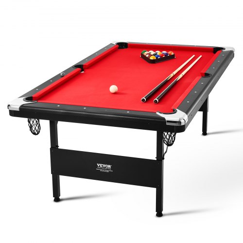 

VEVOR Tavolo da Biliardo, Tavolo da Biliardo da 7 Piedi, Tavolo Pieghevole Salvaspazio, Set da Biliardo con Palline, Stecche, Gesso, Nero, Perfetto per la Sala Giochi di Famiglia per Bambini e Adulti