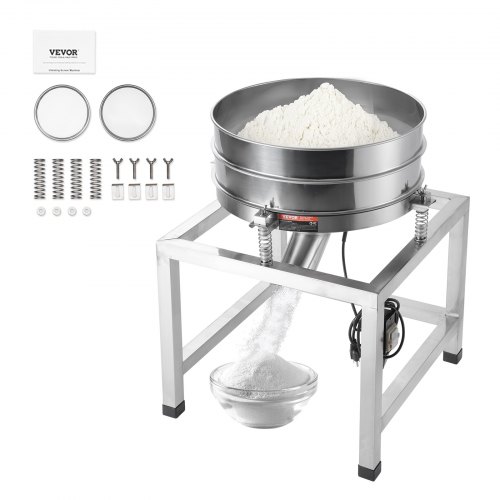 

VEVOR Setaccio per Farina, Setaccio Elettrico per Farina, Setaccio Vibrante, Setaccio Automatico per Setacciare 40+100 Maglie, Setaccio per Polvere da 25W, Setaccio Vibrante per Farina, Polvere