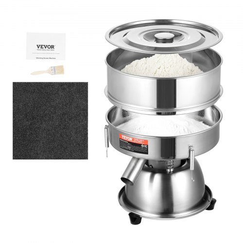 

VEVOR Setaccio per Farina, Setaccio Elettrico per Farina, Setaccio Vibrante, Setaccio Automatico per Setacciare 40+60 Maglie, Setaccio per Polvere da 45W, Setaccio Vibrante per Farina, Polvere