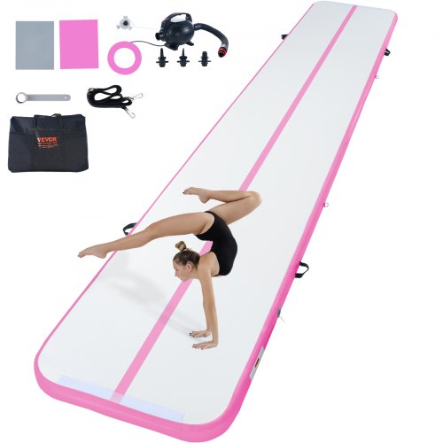 

VEVOR 20FT Air Track Tappetino da Ginnastica Gonfiabile per Allenamento Tumbling con Pompa