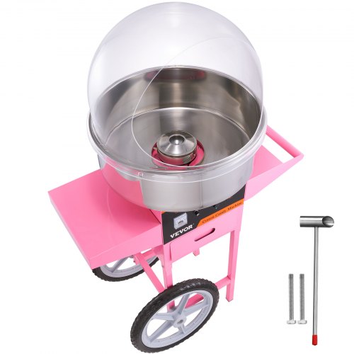 

VEVOR Macchina Zucchero Filato Soffice Carrello Commerciale 1000W con Coperchio