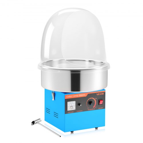 

VEVOR Macchina per Zucchero Filato Elettrica 1000 W da Banco con Coperchio, Ciotola in Acciaio Inox Cucchiaio per Zucchero, Macchina Elettrica per Zucchero Filato per Carnevale, Feste, Blu