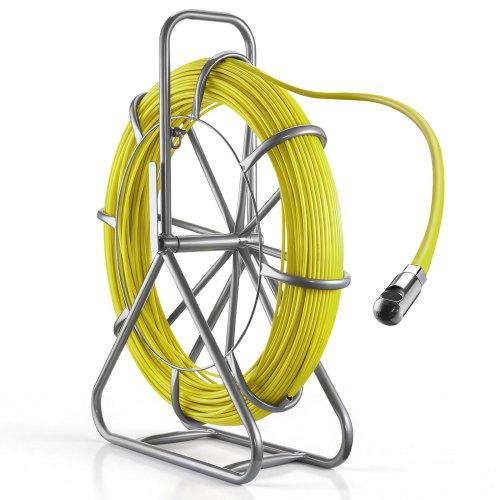 

VEVOR Sonda Nastro in Fibra di Vetro Estrattore per Cavi di Vetro Diametro 6,3 m con Supporto Asta per Cavi Lunghezza 152 m Non Conduttivo, Tiracavi per Gestione di Cablaggio 2 Testine di Ricambio