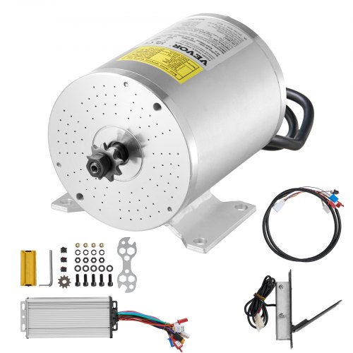 

VEVOR Kit Motore Elettrico Senza Spazzole da 1800 W Motore Elettrico 48 V a 4500 Giri/min con Regolatore di Velocità Aggiornato e Kit Acceleratore a Pedale per Bici Elettrica, Moto, Scooter, Fai da Te