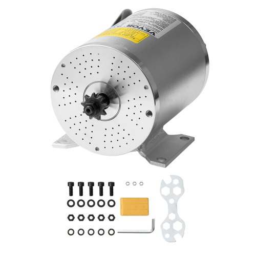 

VEVOR Motore Elettrico DC 1800 W, Motore Elettrico per Go-Kart Velocità Rotazione Nominale 4500 giri/min, Motore Elettrico per Moto E-Bike, Scooter Fai da Te Potenza 1800W 134 x 107 mm