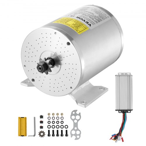 

VEVOR Kit Motore Elettrico Brushless DC da 2000 W Motore da 48 V a 4300 giri/min con Regolatore di Velocità Aggiornato, Funzionamento Silenzioso Affidabile per Go-Kart, Bici Elettriche, Moto, Scooter