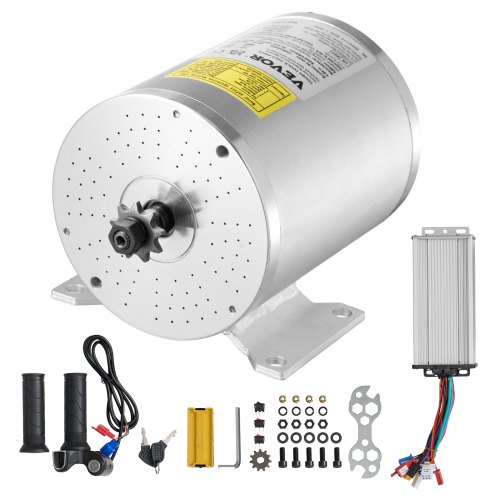

VEVOR Kit Motore Elettrico Senza Spazzole 2000 W Motore Elettrico 48 V a 4300 Giri/min con Regolatore di Velocità Aggiornato e kit Impugnatura Acceleratore per Bici Elettrica, Moto, Scooter, Fai da Te