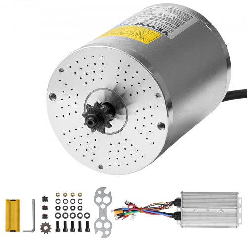 

VEVOR Kit Motore Elettrico Brushless DC da 3000 W Motore da 72 V a 4900 giri/min con Regolatore di Velocità Aggiornato, Funzionamento Silenzioso Affidabile per Go-Kart, Bici Elettriche, Moto, Scooter