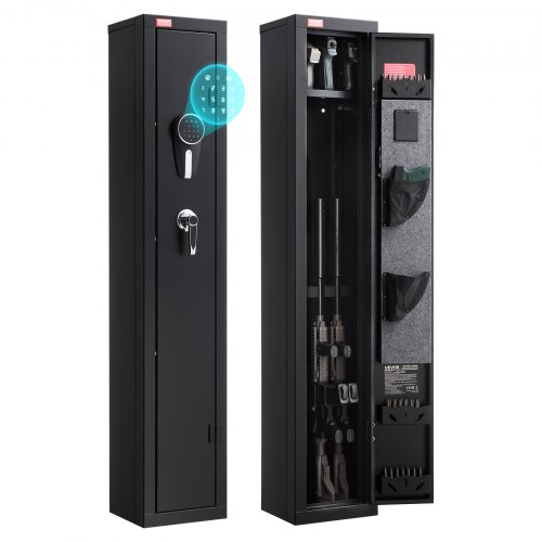 

VEVOR Cassaforte per Armi Fuciliera 250 x 220 x 1335 mm, Armadio per Fucili in Acciaio Laminato a Freddo per Impieghi Gravosi con Tastiera Digitale e Chiave, Grande Armadio per Armi Lunghe, Assemblaggio Richiesto