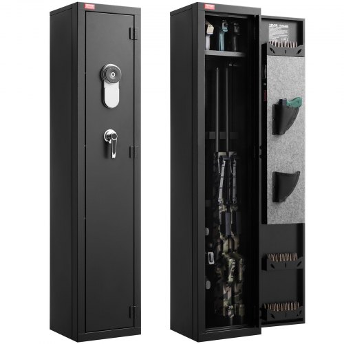 

VEVOR Cassaforte per Armi Fuciliera 300 x 280 x 1396 mm, Armadio Ignifugo per Fucili in Acciaio Laminato a Freddo per Impieghi Gravosi con Tastiera Digitale e Chiave, Grande Armadio per Armi Lunghe